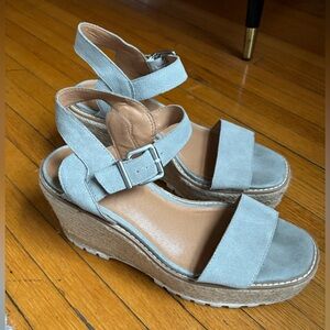 Crown Vintage Suede Espadrille Platform Sandals 8.5